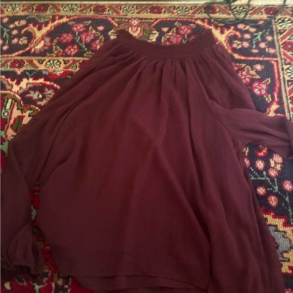 joie Burgundy Blouse (lower case j) - Picture 3 of 5